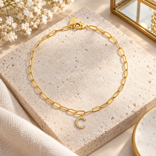 Personalized Initial Charm Bracelet