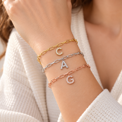 Personalized Initial Charm Bracelet